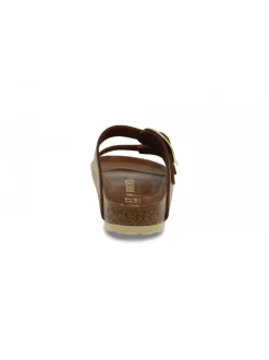 Birkenstock Flat Sandals Arizona Big Buckle In Leather Leather^Women Flat Sandals