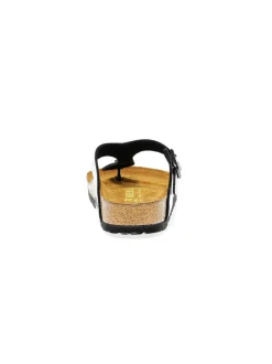 Birkenstock Flat Sandals Gizeh In Black Birkoflor^Women Flat Sandals