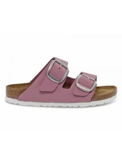 Birkenstock Flat Sandals Arizona Big Buckle In Rose Nubuck^Women Flat Sandals