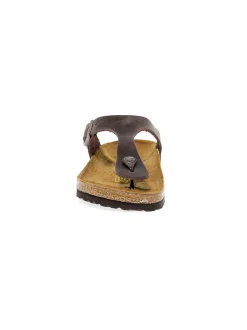 Birkenstock Flat Sandals Gizeh In Habana Leather^Women Flat Sandals
