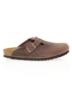 Birkenstock Flat Sandals Boston In Habana Leather^Women Flat Sandals