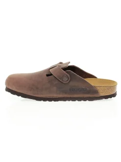 Birkenstock Flat Sandals Boston In Habana Leather^Women Flat Sandals