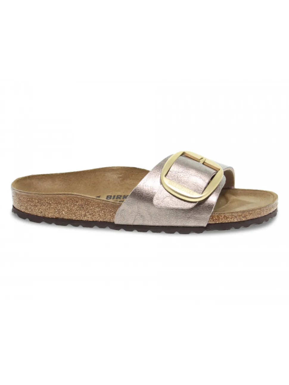 Birkenstock Flat Sandals Madrid Big Buckle In Taupe Birkoflor^Women Flat Sandals