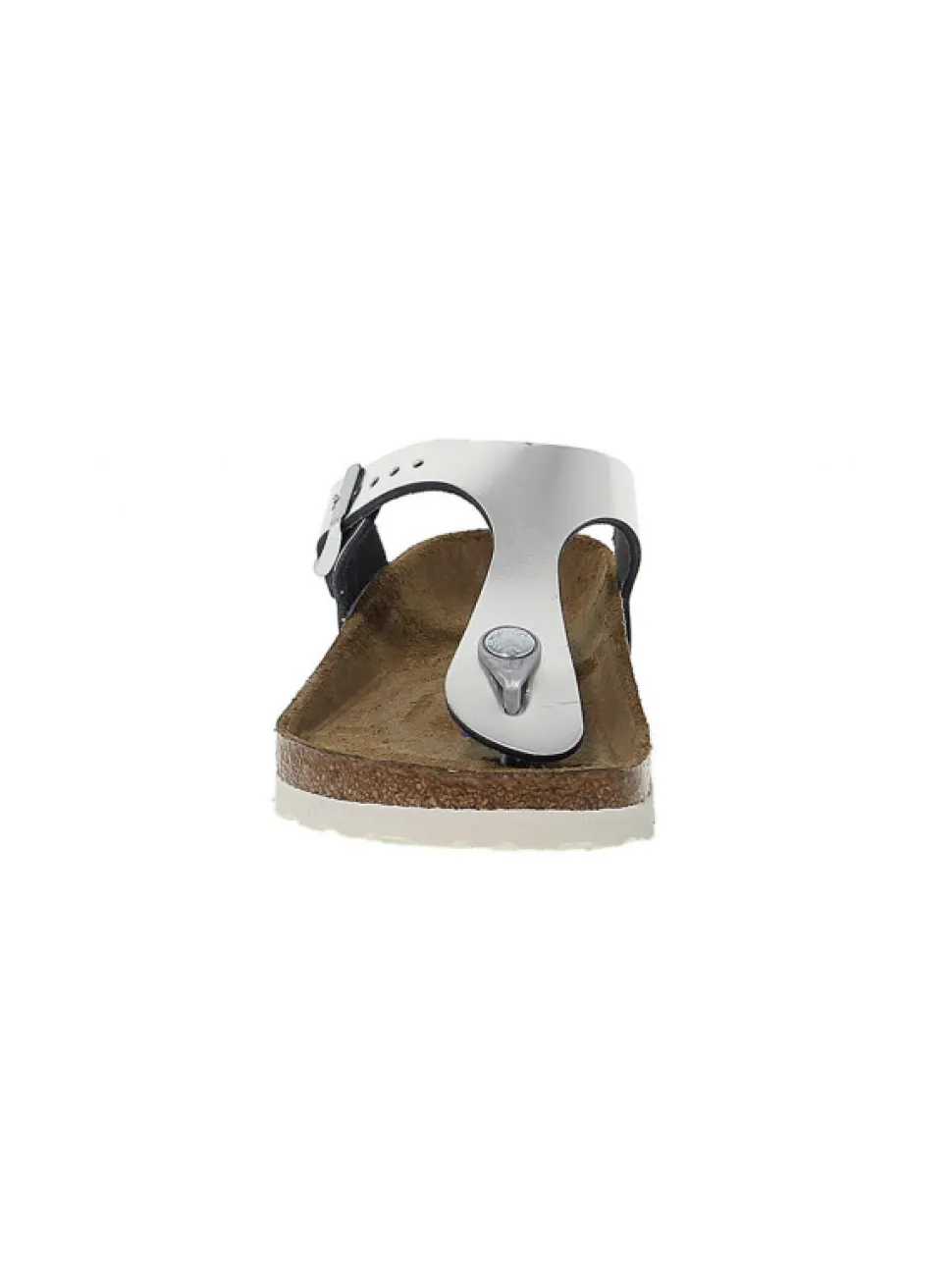 Birkenstock Flat Sandals Gizeh In Silver Leather^Women Flat Sandals