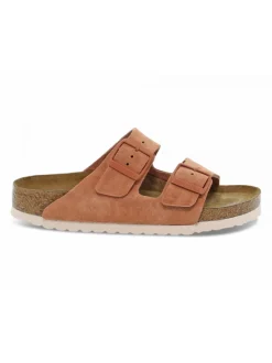 Birkenstock Flat Sandals Arizona In Rose Suede Leather^Women Flat Sandals