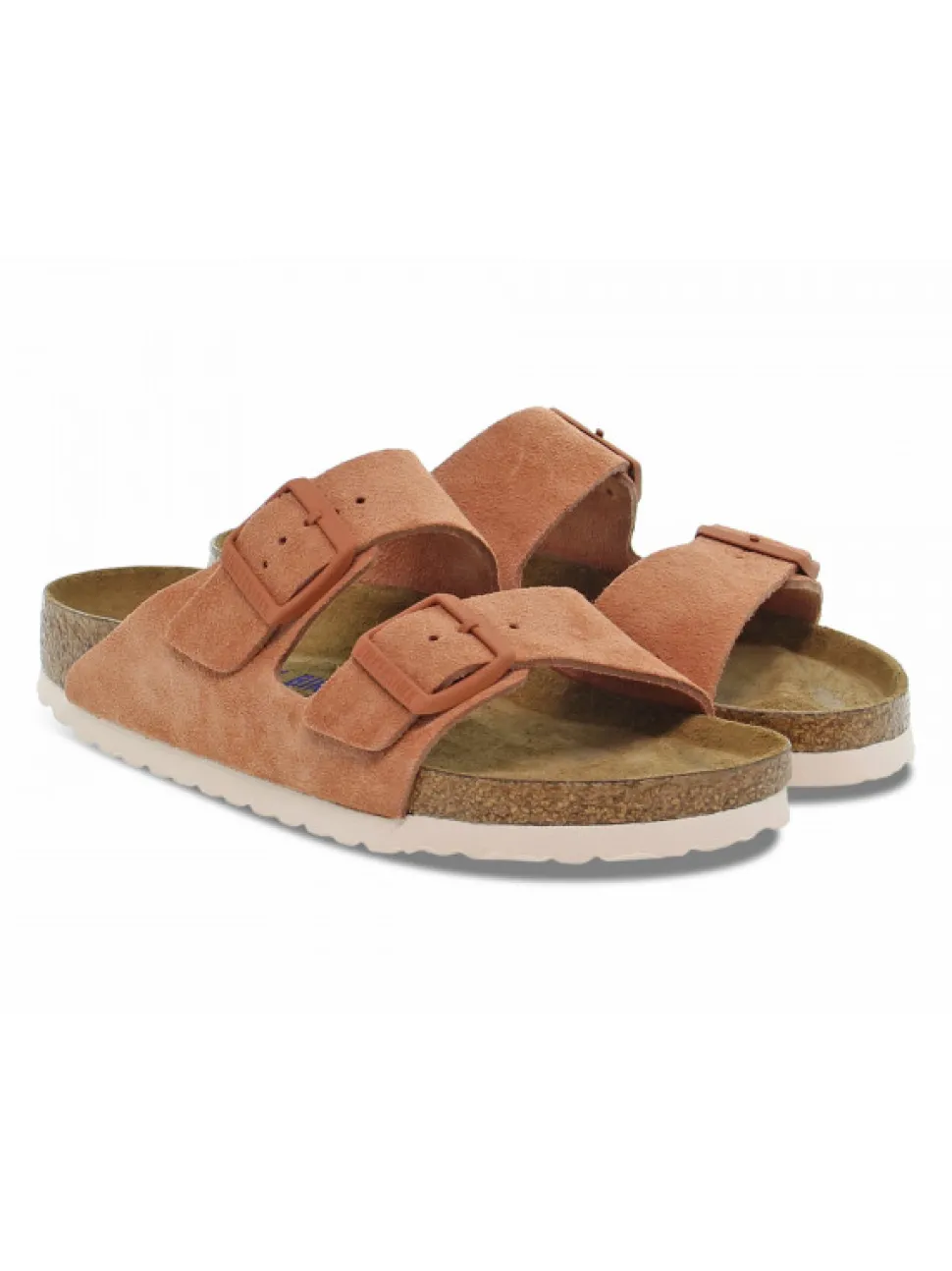 Birkenstock Flat Sandals Arizona In Rose Suede Leather^Women Flat Sandals