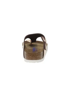 Birkenstock Flat Sandals Gizeh Soft Footbed In Platinum Leather^Women Flat Sandals