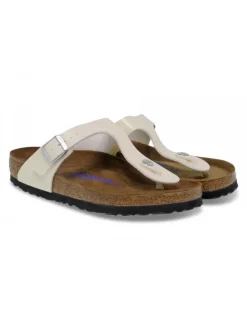 Birkenstock Flat Sandals Gizeh In Pearl Birkoflor^Women Flat Sandals