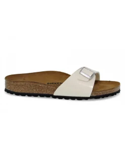 Birkenstock Flat Sandals Madrid In Pearl Birkoflor^Women Flat Sandals