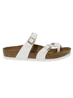 Birkenstock Flat Sandals Mayari In White Birkoflor^Women Flat Sandals
