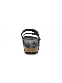 Birkenstock Flat Sandals Arizona Big Buckle In Black Leather^Women Flat Sandals