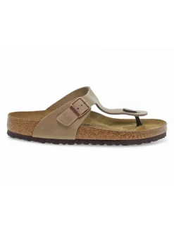 Birkenstock Flat Sandals Gizeh In Tobacco Leather^Women Flat Sandals