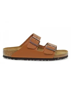 Birkenstock Flat Sandals Arizona In Leather Leather^Women Flat Sandals