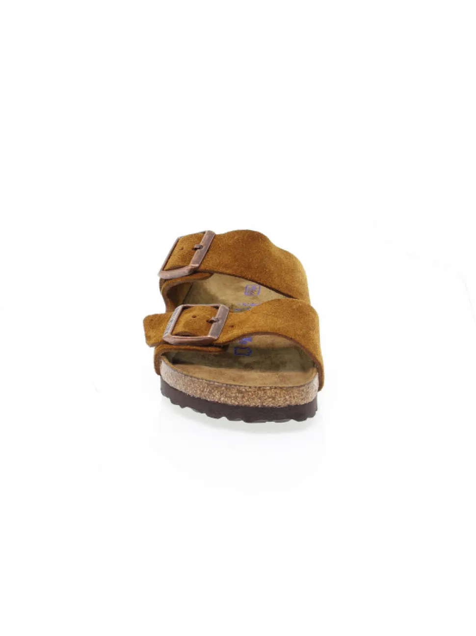 Birkenstock Flat Sandals Arizona Soft Footbed In Ocher Suede Leather^Women Flat Sandals