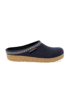 Haflinger Flat Sandals Franzl Mittelblau Wollfilz In Blue Fabric^Women Flat Sandals