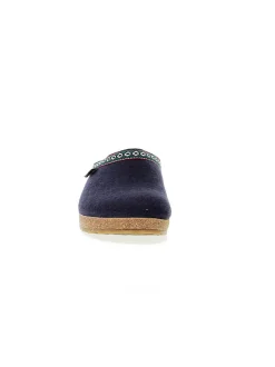 Haflinger Flat Sandals Franzl Mittelblau Wollfilz In Blue Fabric^Women Flat Sandals