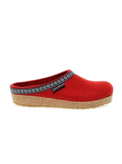 Haflinger Flat Sandals Franzl Rubin Wollfilz In Ruby Fabric^Women Flat Sandals