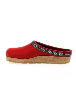 Haflinger Flat Sandals Franzl Rubin Wollfilz In Ruby Fabric^Women Flat Sandals
