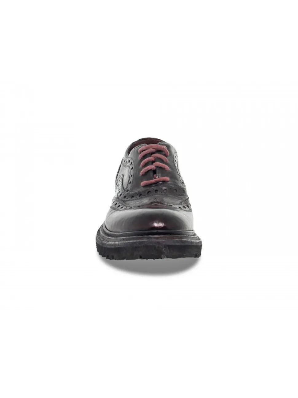 Artisti e Artigiani Flat Shoe Derby Stile Inglese In Bordeaux Leather^Women Flat Shoes