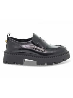 Ash Flat Shoe Genial Stud In Black Brushed^Women Flat Shoes