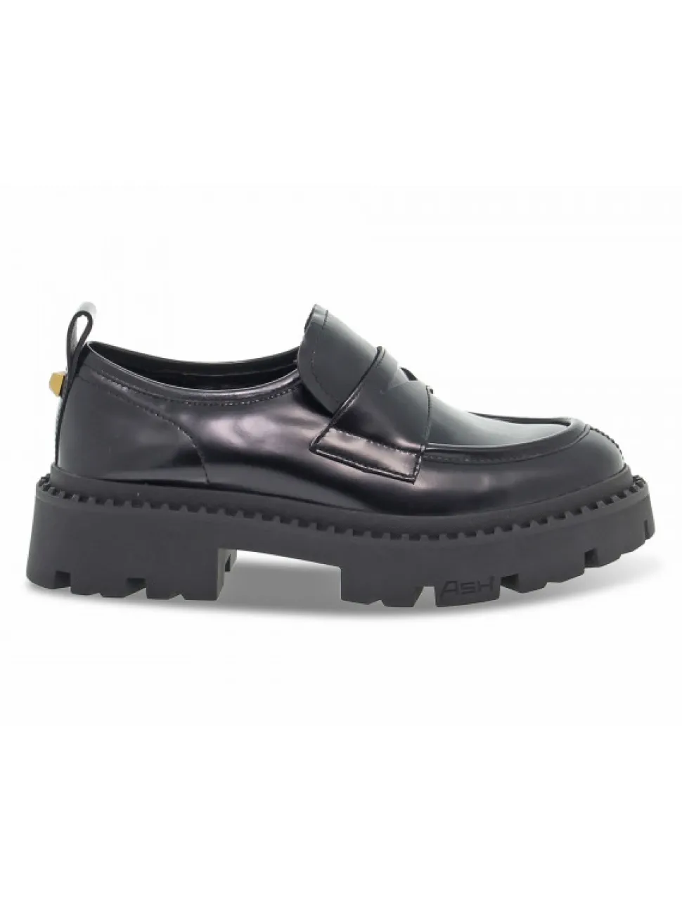 Ash Flat Shoe Genial Stud In Black Brushed^Women Flat Shoes