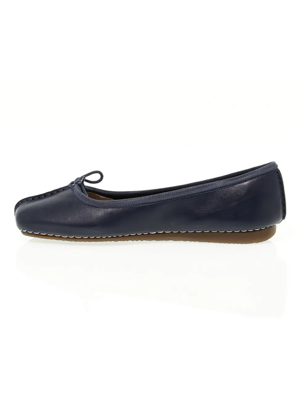 Clarks Flat Shoe Freckle Ice In Blue Leather^Women Flat Shoes
