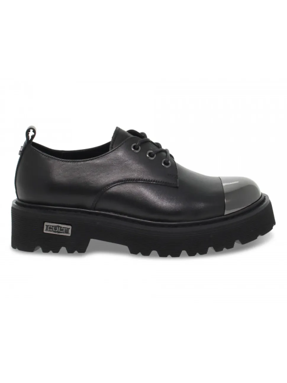 Cult Flat Shoe Slash 3041 Low W In Black Leather^Women Flat Shoes