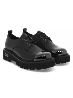 Cult Flat Shoe Slash 3041 Low W In Black Leather^Women Flat Shoes