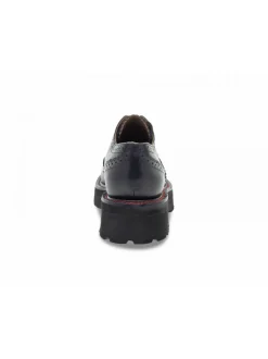 Emanuèlle Vee Flat Shoe Emanuelle Vee Derby Inglese New Crust In Black Leather^Women Flat Shoes