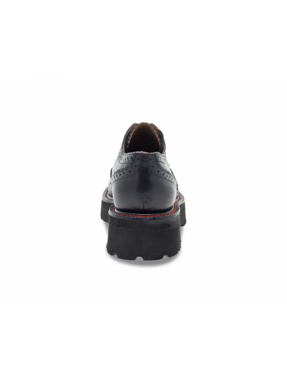 Emanuèlle Vee Flat Shoe Emanuelle Vee Derby Inglese New Crust In Black Leather^Women Flat Shoes