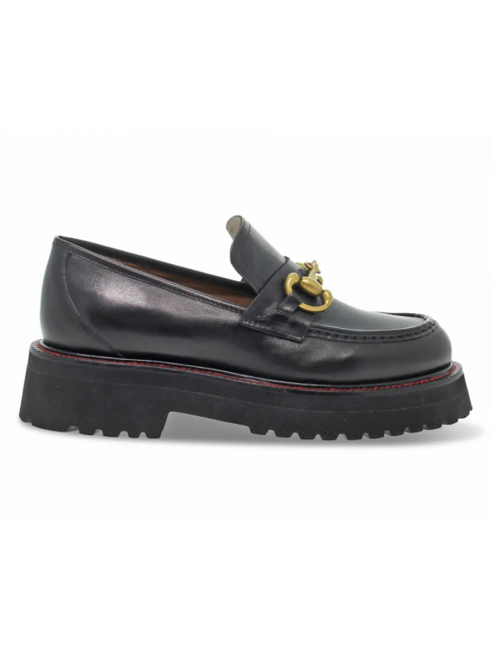 Emanuèlle Vee Flat Shoe Emanuelle Vee Mocassino New Crust In Black Leather^Women Flat Shoes