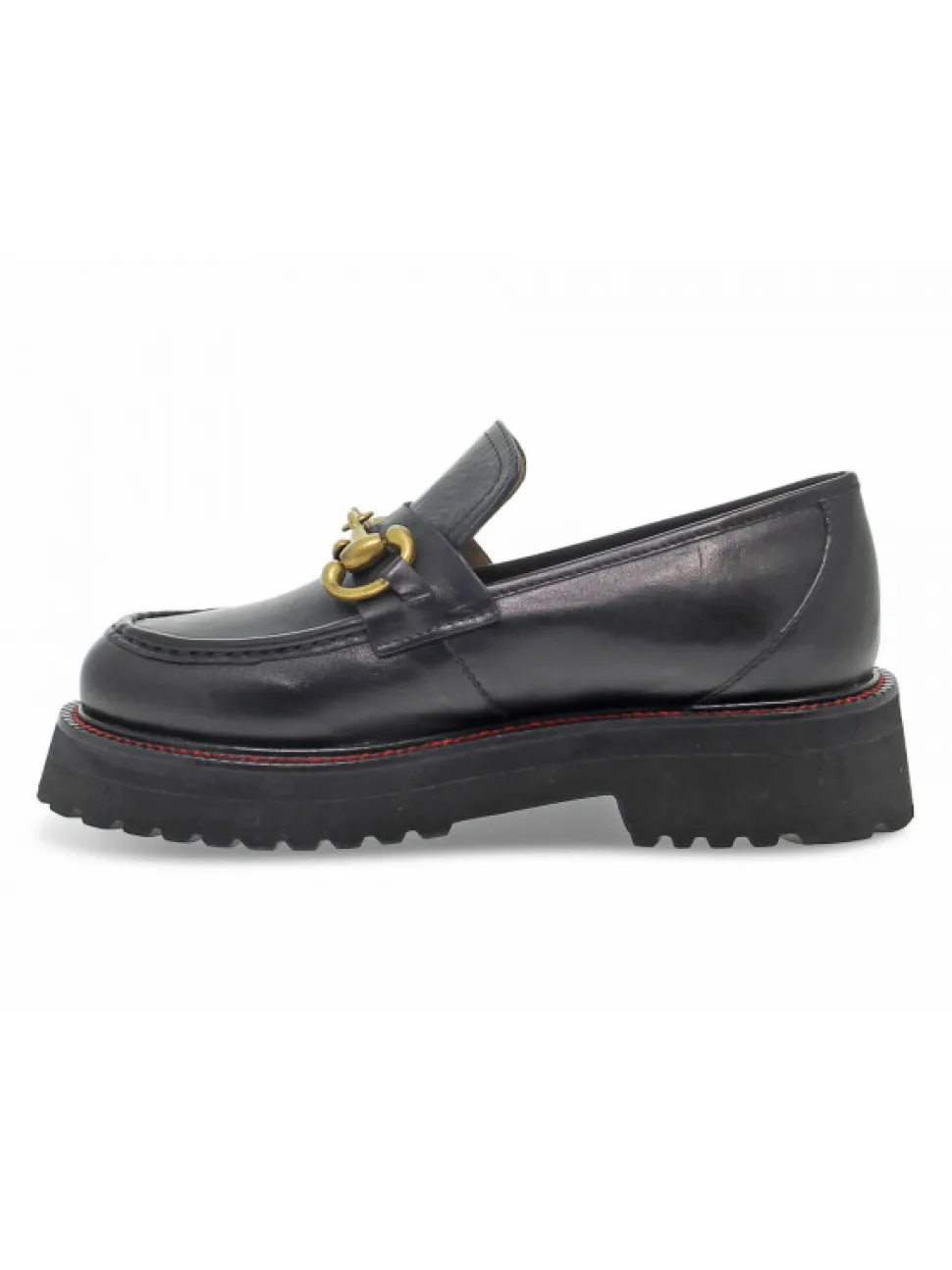Emanuèlle Vee Flat Shoe Emanuelle Vee Mocassino New Crust In Black Leather^Women Flat Shoes