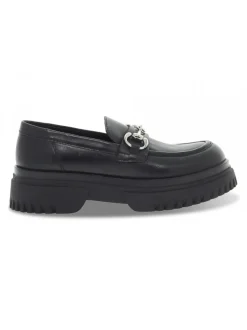 Emanuèlle Vee Flat Shoe Emanuelle Vee Mocassino Gucci In Black Leather^Women Flat Shoes
