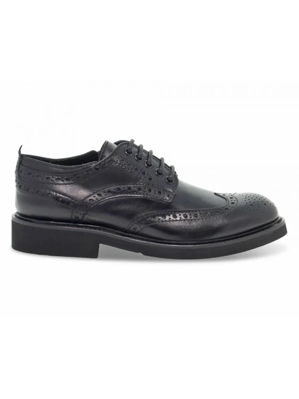Guidi Calzature Flat Shoe Derby Inglese In Black Leather^Women Flat Shoes