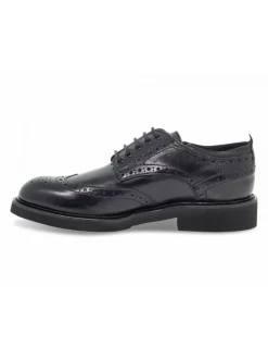 Guidi Calzature Flat Shoe Derby Inglese In Black Leather^Women Flat Shoes