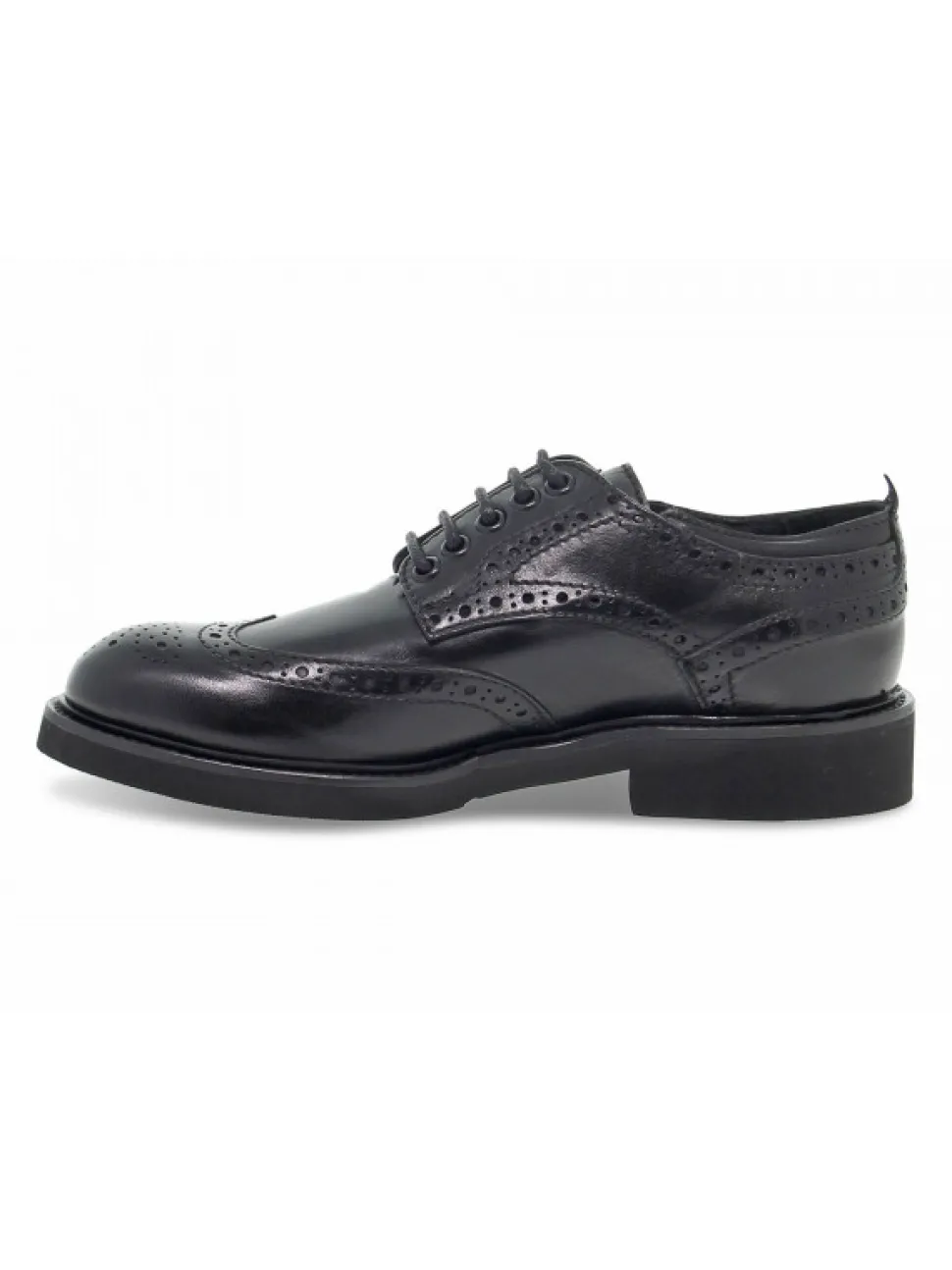 Guidi Calzature Flat Shoe Derby Inglese In Black Leather^Women Flat Shoes