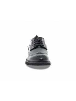 Guidi Calzature Flat Shoe Derby Inglese In Black Leather^Women Flat Shoes