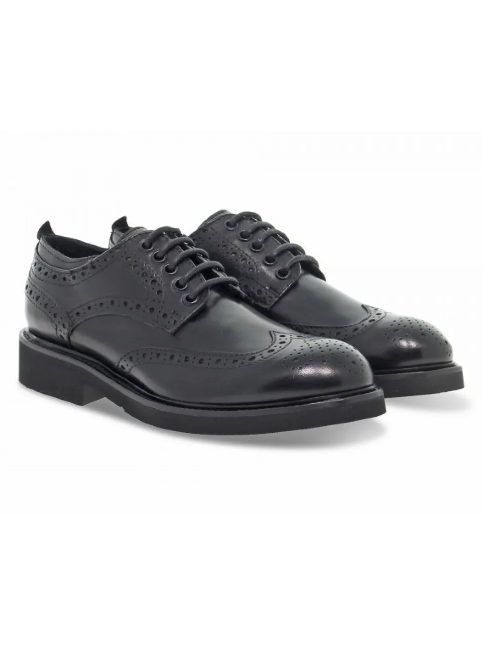 Guidi Calzature Flat Shoe Derby Inglese In Black Leather^Women Flat Shoes