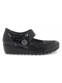 Mephisto Flat Shoe Bathilda Mobils Ergonomic In Black Printed^Women Flat Shoes