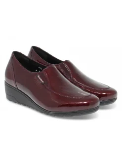 Mephisto Flat Shoe Bertrane Mobils Ergonomic In Bordeaux Paint^Women Flat Shoes