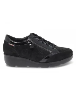 Mephisto Flat Shoe Gladice Mobils Ergonomic In Black Suede Leather^Women Flat Shoes