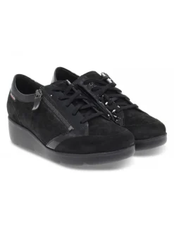Mephisto Flat Shoe Gladice Mobils Ergonomic In Black Suede Leather^Women Flat Shoes