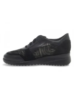 Mephisto Flat Shoe Iasmina In Black Suede Leather^Women Flat Shoes