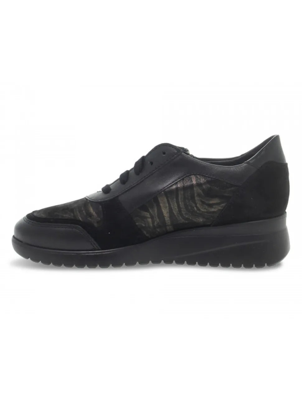 Mephisto Flat Shoe Iasmina In Black Suede Leather^Women Flat Shoes
