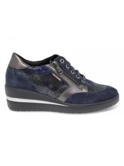 Mephisto Flat Shoe Patrizia Mobils Ergonomic In Blue Suede Leather^Women Flat Shoes