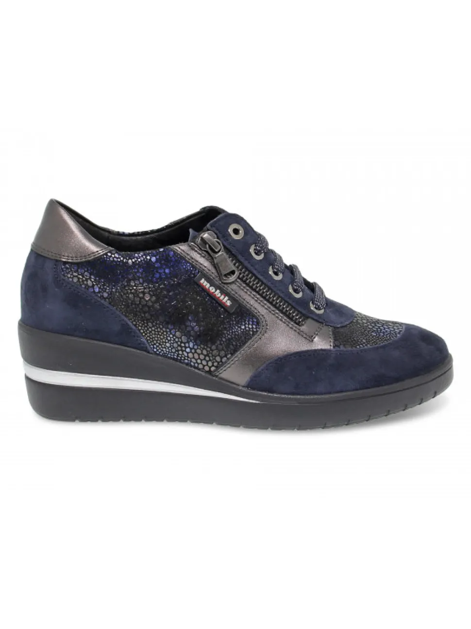 Mephisto Flat Shoe Patrizia Mobils Ergonomic In Blue Suede Leather^Women Flat Shoes