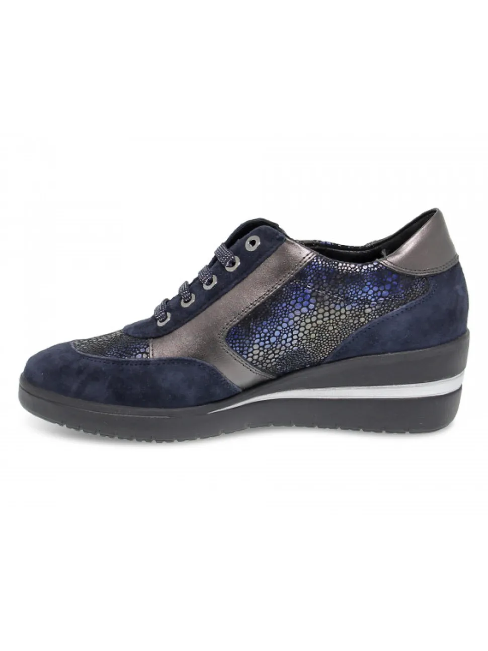 Mephisto Flat Shoe Patrizia Mobils Ergonomic In Blue Suede Leather^Women Flat Shoes
