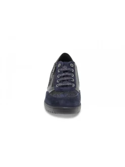 Mephisto Flat Shoe Patrizia Mobils Ergonomic In Blue Suede Leather^Women Flat Shoes