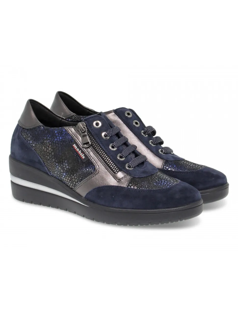 Mephisto Flat Shoe Patrizia Mobils Ergonomic In Blue Suede Leather^Women Flat Shoes