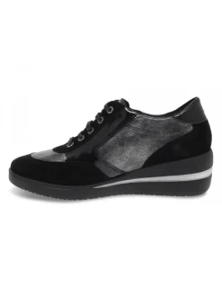 Mephisto Flat Shoe Patrizia Mobils Ergonomic In Black Suede Leather^Women Flat Shoes